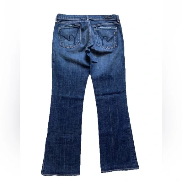 CITIZENS OF HUMANITY Kelly Boot Cut Low Rise Dark Blue Jeans Denim Y2K Womens 29 - Picture 4 of 16